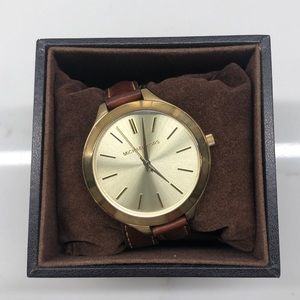 Michael Kors Leather Double Wrap Watch